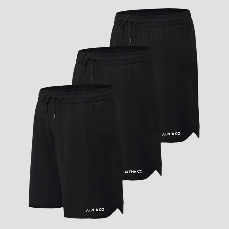 Kit 3 Bermudas Pretas Dry Basic
