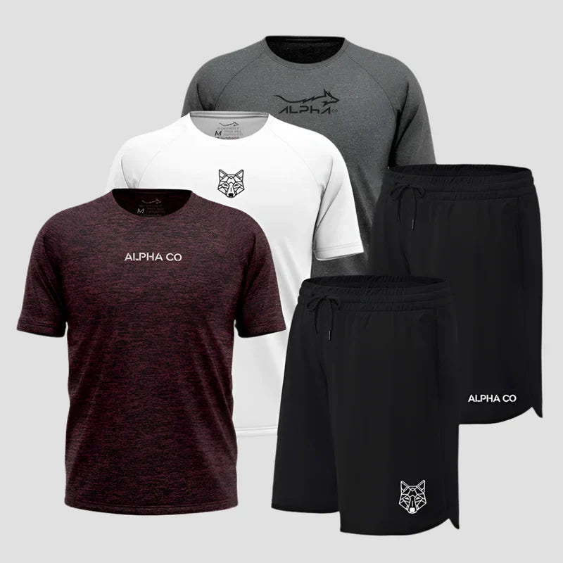 Kit Esportivo Dry Fit 3 Camisetas + 2 Bermudas  1 avaliação