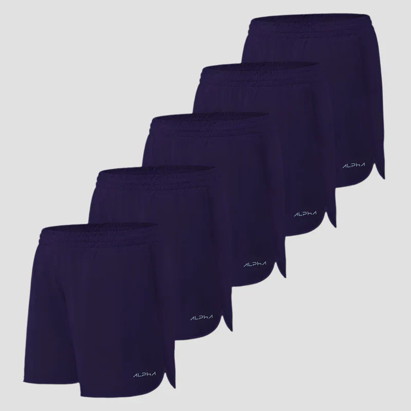 Kit 5 Shorts de Corrida Azul Marinho